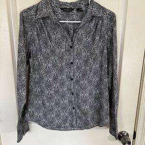 Eddie Bauer Black and White Button Down Shirt